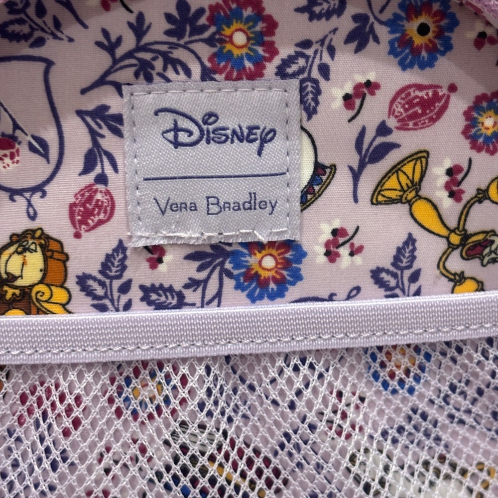 Disney Vera Bradley Beauty and the Beast Mrs Potts Chip Round Cosmetic Case Bag - Picture 10 of 11